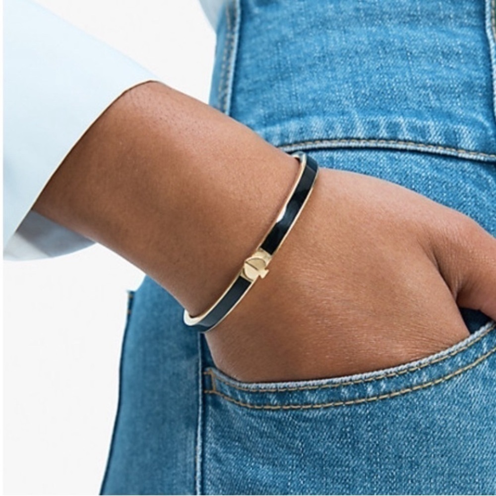 Kate Spade Heritage enamel black and gold bangle - Picture 12 of 13